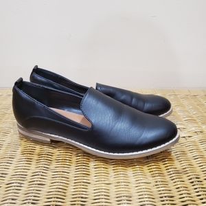 Indigo Rd Black Faux Leather Slip on Loafers 8M